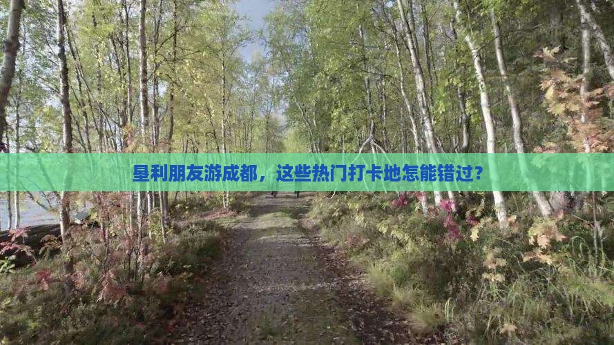 垦利朋友游成都，这些热门打卡地怎能错过？