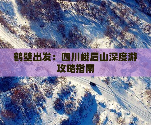 鹤壁出发：四川峨眉山深度游攻略指南