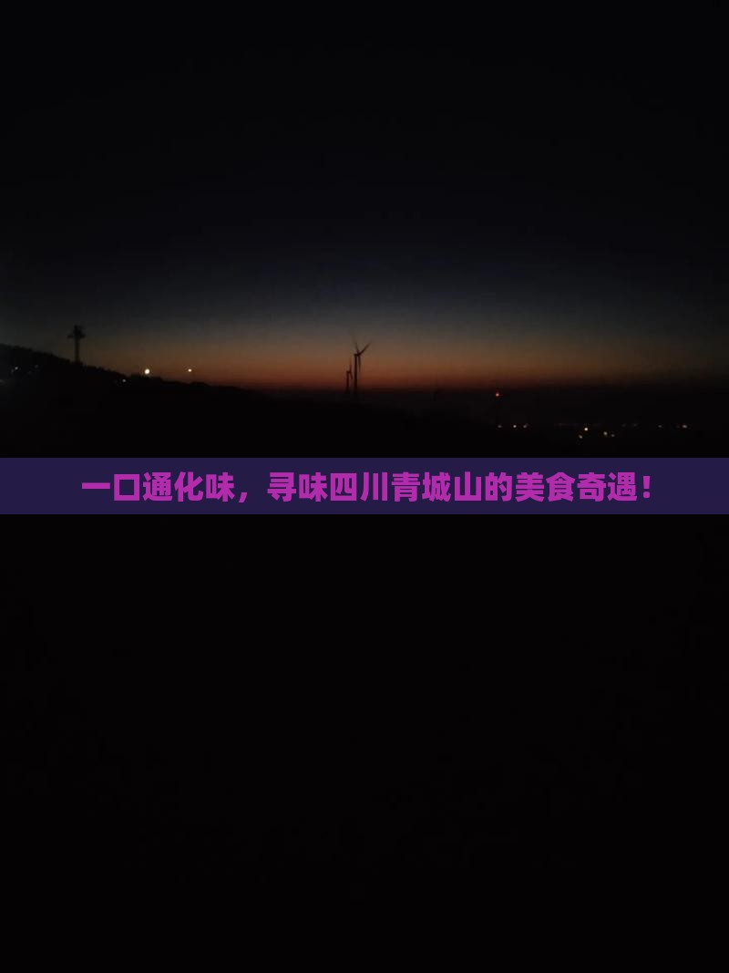 一口通化味，寻味四川青城山的美食奇遇！