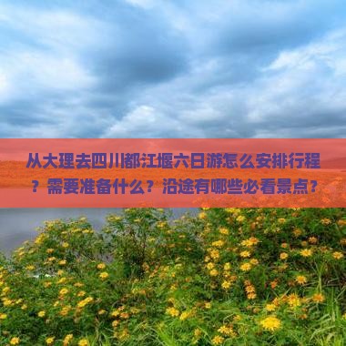 从大理去四川都江堰六日游怎么安排行程？需要准备什么？沿途有哪些必看景点？