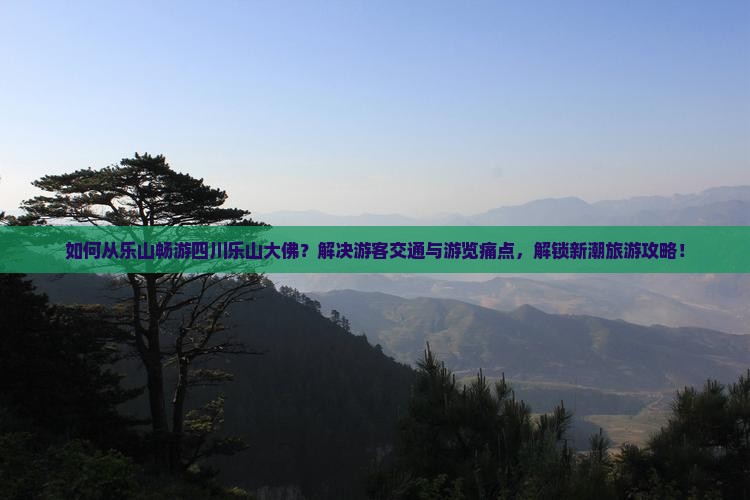 如何从乐山畅游四川乐山大佛？解决游客交通与游览痛点，解锁新潮旅游攻略！