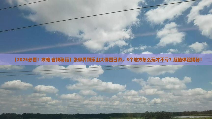张家界到四川乐山大佛四日游