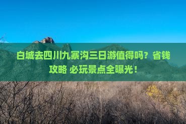 白城去四川九寨沟三日游