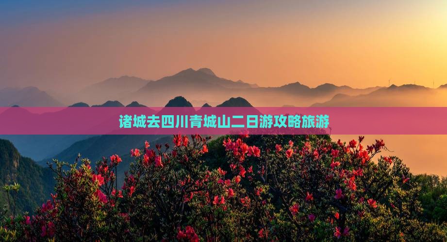 诸城去四川青城山二日游