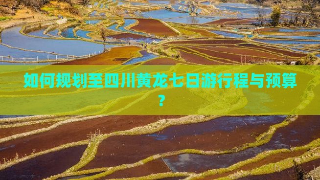 如何规划至四川黄龙七日游行程与预算？