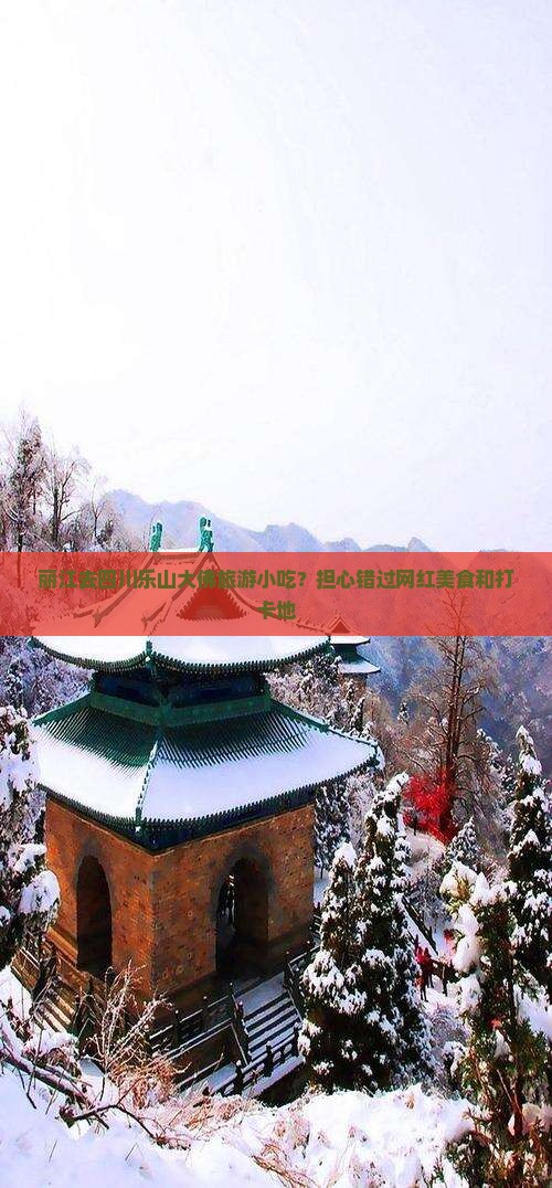 丽江去四川乐山大佛旅游小吃？担心错过网红美食和打卡地