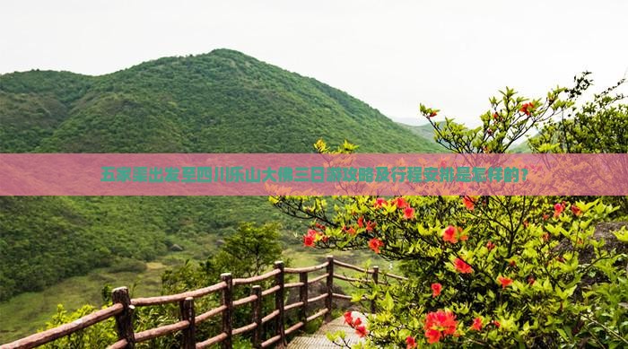 五家渠出发至四川乐山大佛三日游攻略及行程安排是怎样的？