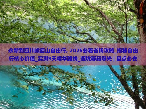 永新到四川峨眉山自由行