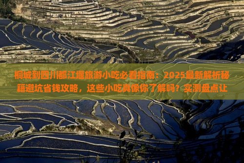 桐城到四川都江堰旅游小吃