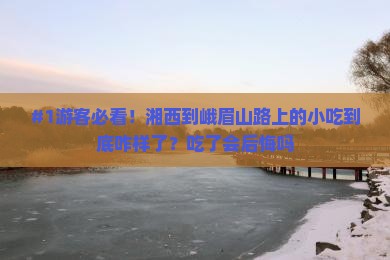 #1游客必看！湘西到峨眉山路上的小吃到底咋样了？吃了会后悔吗