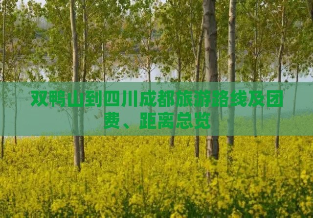 双鸭山到四川成都旅游路线及团费、距离总览