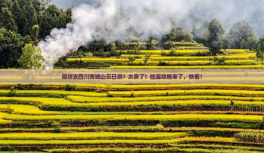 廊坊去四川青城山五日游？太贵了！捡漏攻略来了，快看！