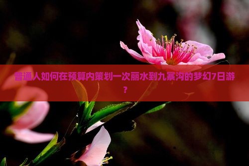 普通人如何在预算内策划一次丽水到九寨沟的梦幻7日游？