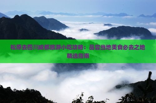 松原去四川成都旅游小吃攻略：品尝当地美食必去之地精选指南