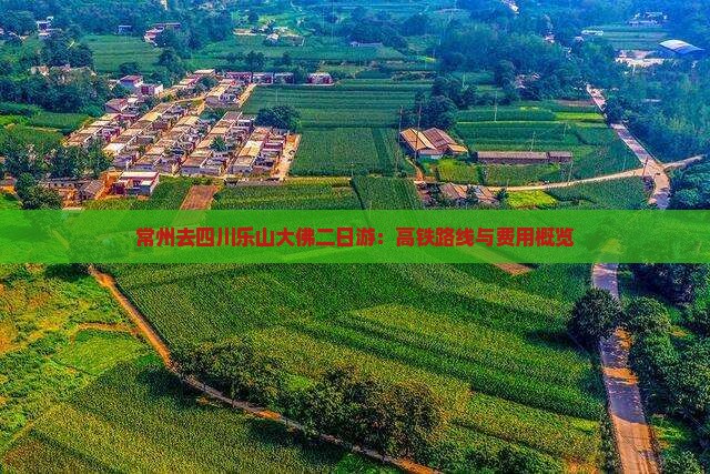 常州去四川乐山大佛二日游：高铁路线与费用概览
