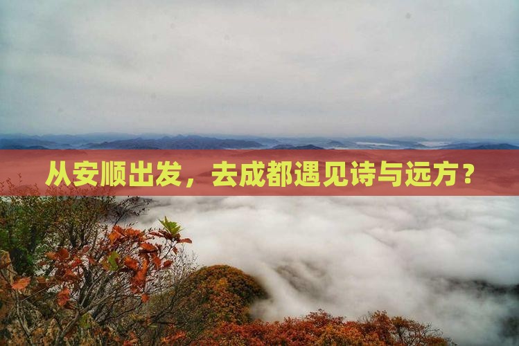 从安顺出发，去成都遇见诗与远方？