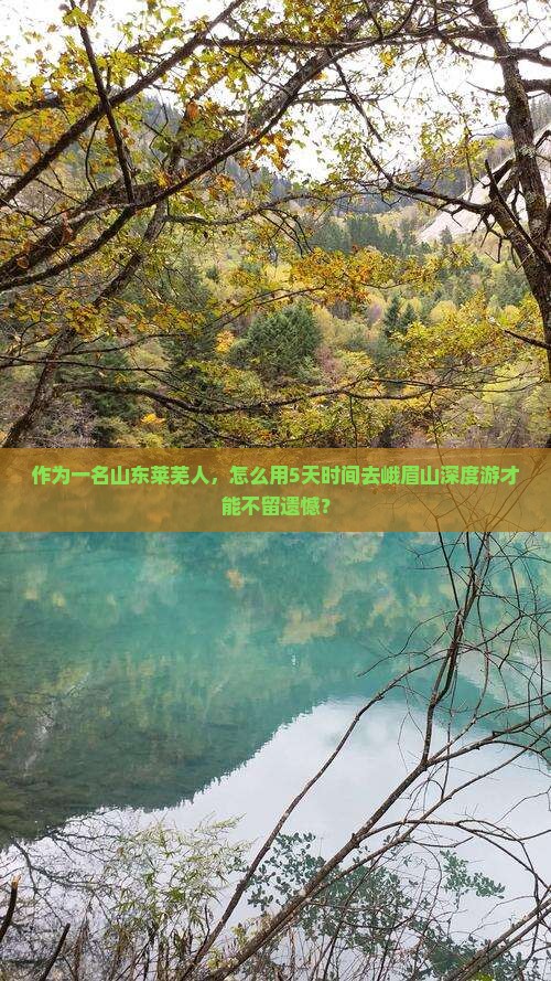 作为一名山东莱芜人，怎么用5天时间去峨眉山深度游才能不留遗憾？