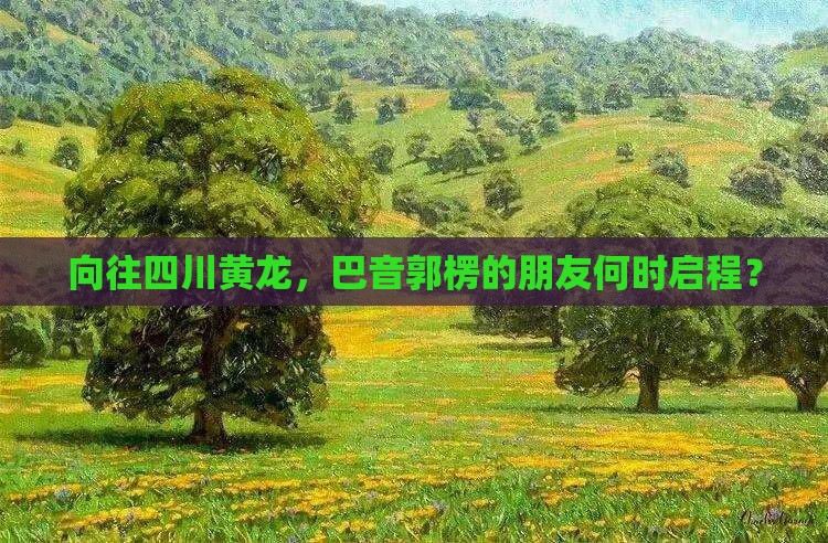 向往四川黄龙，巴音郭楞的朋友何时启程？
