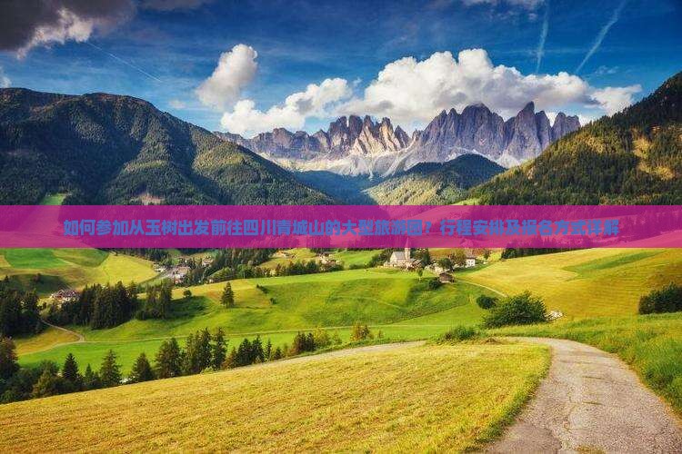 如何参加从玉树出发前往四川青城山的大型旅游团？行程安排及报名方式详解