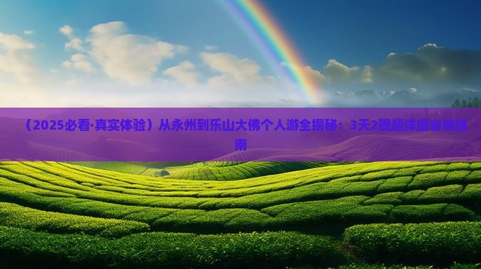永州到四川乐山大佛个人游