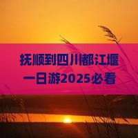 抚顺到四川都江堰一日