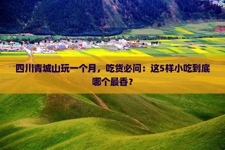 一月到四川青城山旅游小吃