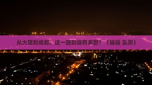 大理去四川成都自由行