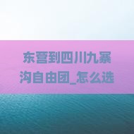 东营到四川九寨沟自由团