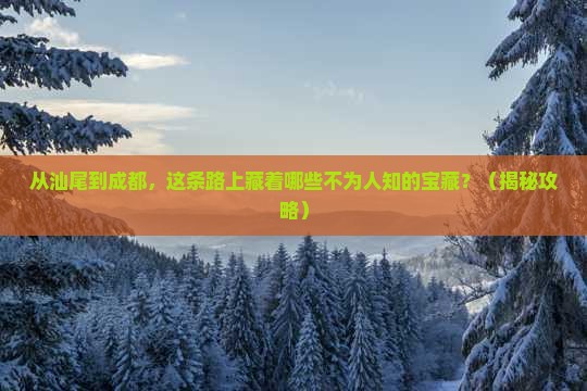 汕尾去四川成都必去地