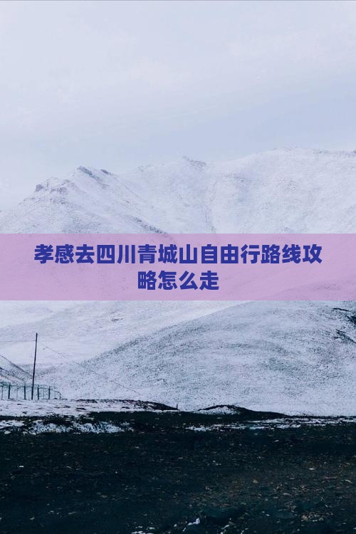 孝感去四川青城山自由行