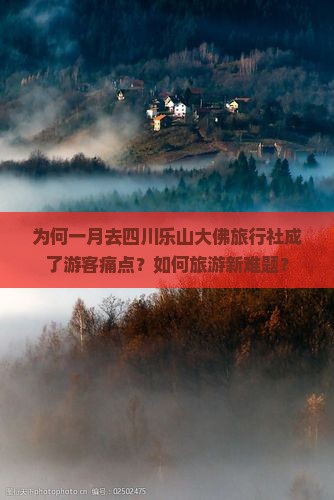 为何一月去四川乐山大佛旅行社成了游客痛点？如何旅游新难题？