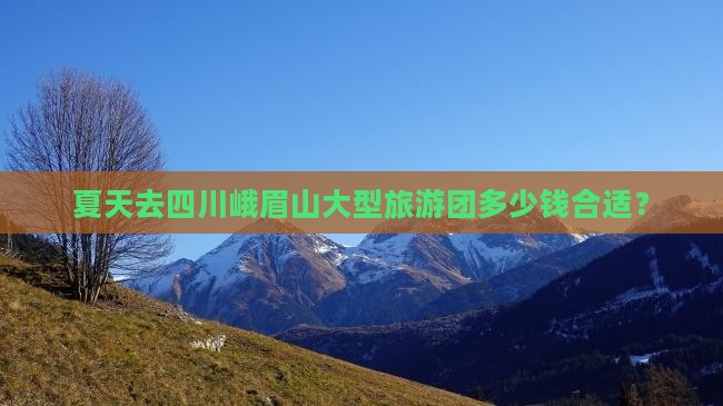 夏天去四川峨眉山大型旅游团