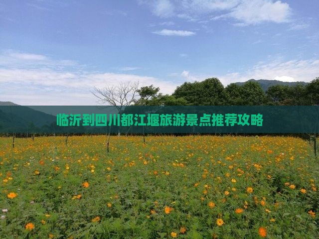 临沂到四川都江堰景点