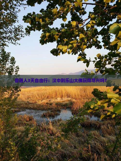 汉中去四川乐山大佛三日游