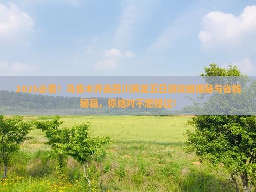 乌鲁木齐去四川黄龙五日游