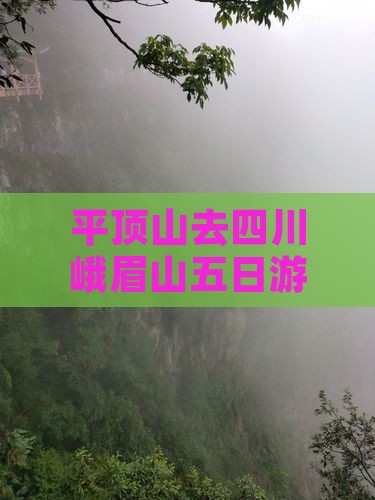 平顶山去四川峨眉山五日游