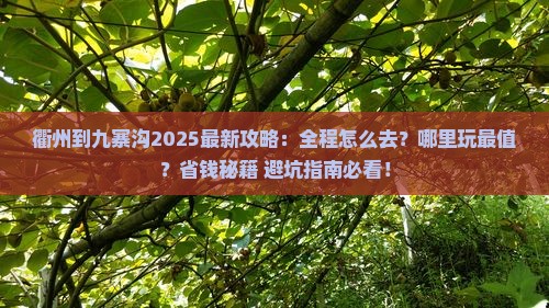 衢州到四川九寨沟哪里玩