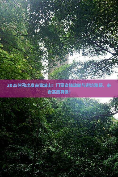 甘孜去四川青城山门票