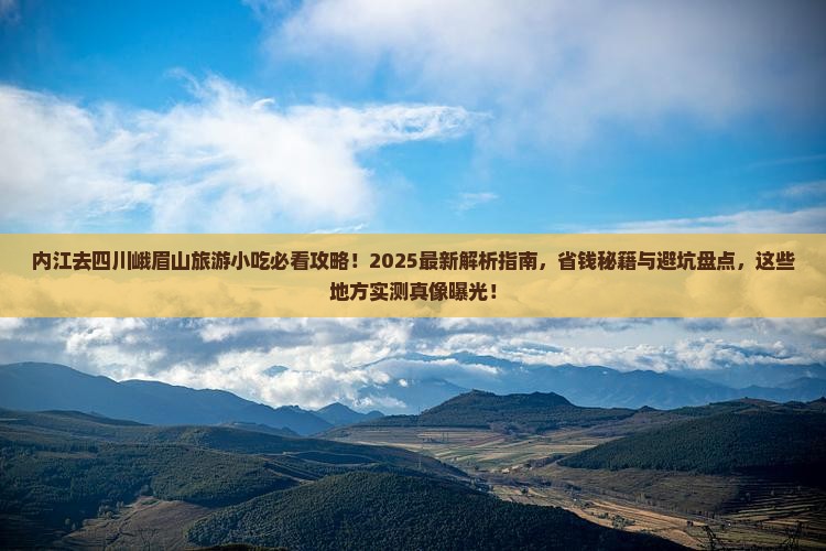 内江去四川峨眉山旅游小吃 内江去四川峨眉山旅游小吃
