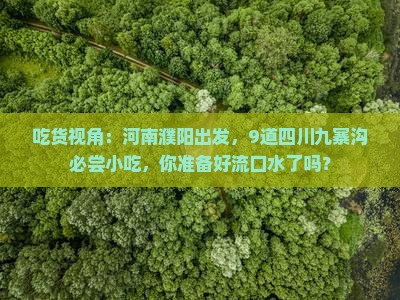 濮阳去四川九寨沟旅游小吃
