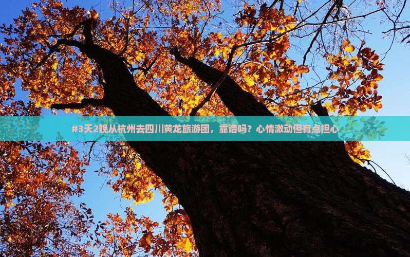 杭州去四川黄龙团体旅游