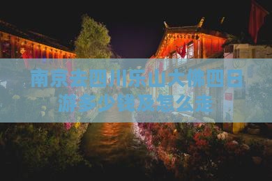 南京去四川乐山大佛四日游