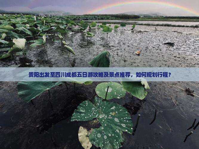 贵阳到四川成都五日游