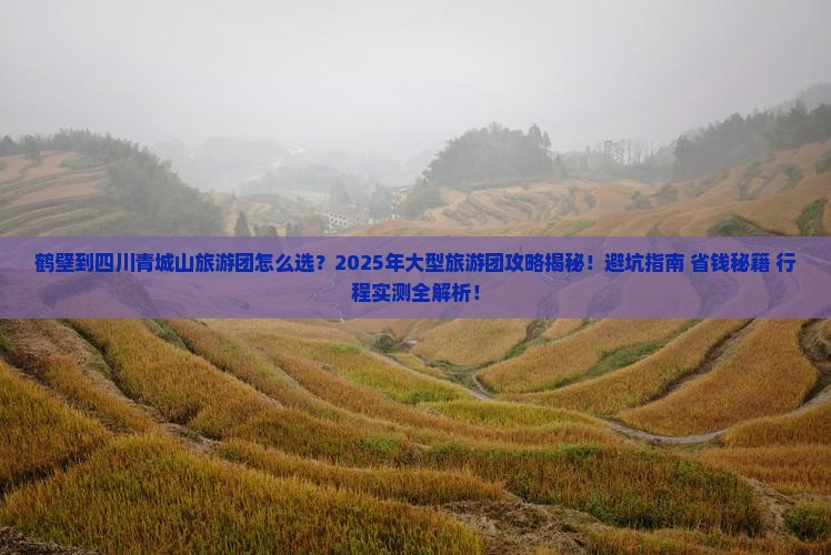 鹤壁到四川青城山大型旅游团