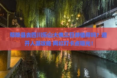 鄢陵县去四川乐山大佛三日游