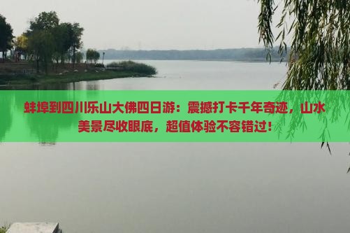 蚌埠到四川乐山大佛四日游