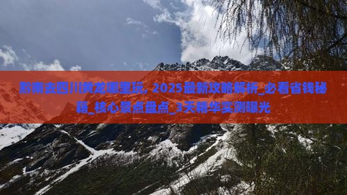 黔南去四川黄龙哪里玩