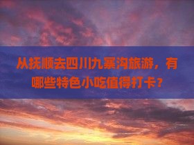抚顺到四川九寨沟旅游小吃