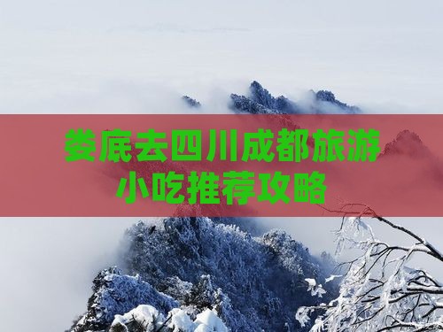 娄底去四川成都旅游小吃