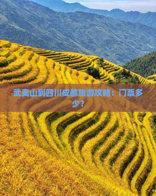 武夷山去四川成都门票